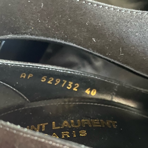 *SOLD* Gorgeous never worn Saint Laurent Black Heels with Crystal Toe. - Picture 8 of 13